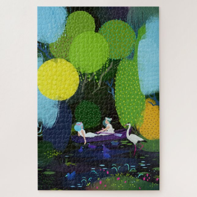 Puzzle Deux belles dames dans un bateau (Vertical)