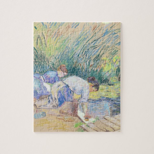 Puzzle Deux blanchisseuses (en pastel sur le papier) (Vertical)