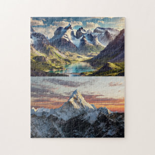 Puzzle Deux casse-têtes de montagnes