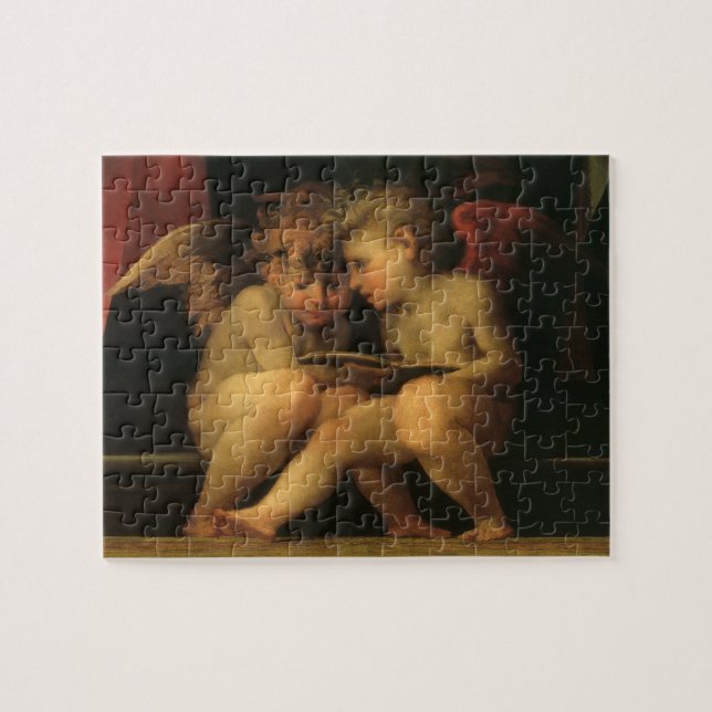 Puzzle Deux Cherubs Lecture par Rosso Fiorentino, Angels (Horizontal)