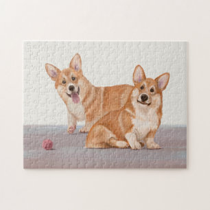 Puzzle Deux Corgis mignons
