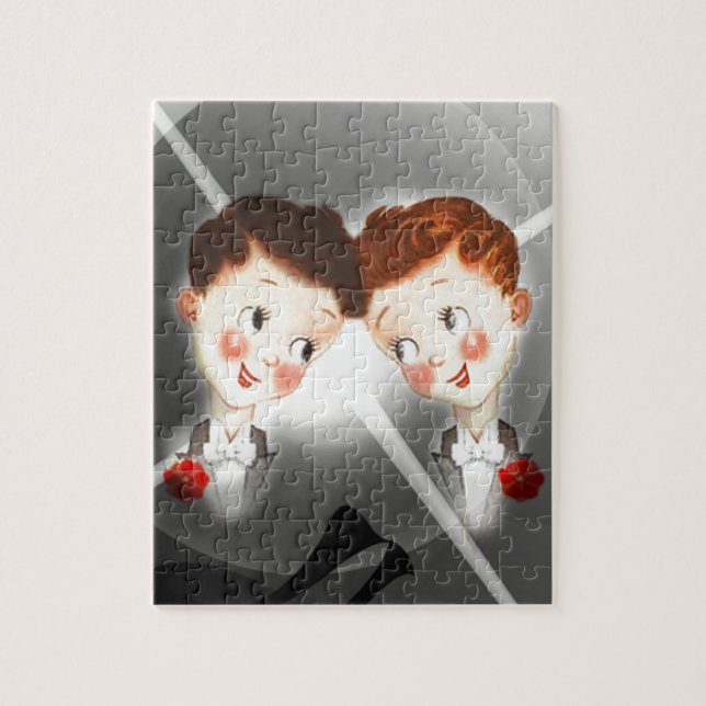 Puzzle Deux couples d'homosexuels dans le cru adorable de (Vertical)