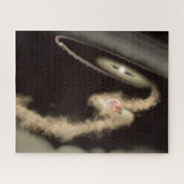 Puzzle Deux Exoplanètes Géantes De Gaz Orbitant Une Jeune (Horizontal)