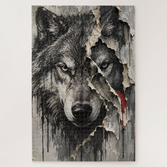 Puzzle Deux Faces du Même Loup (Vertical)
