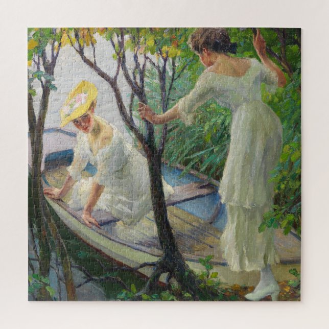 Puzzle Deux femmes en bateau | Edward Cucuel (Vertical)
