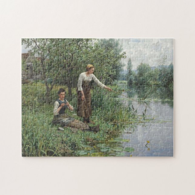 Puzzle Deux femmes pêche par Daniel Ridgway Knight (Horizontal)