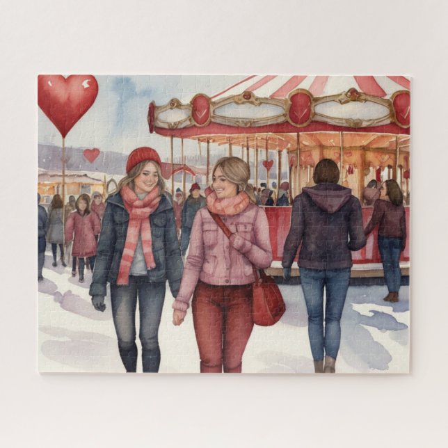 Puzzle Deux femmes tenant la main (Horizontal)