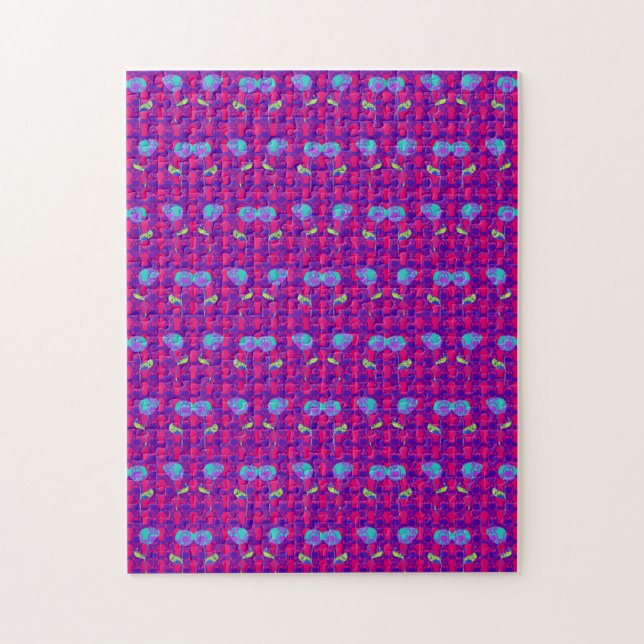 Puzzle Deux fleurs coupelles (Vertical)