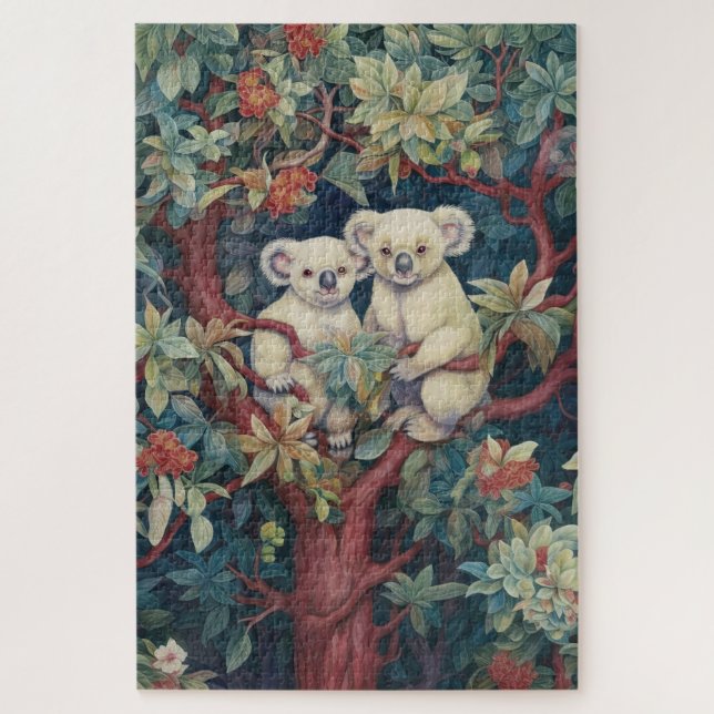 Puzzle Deux Koalas assis dans un gommier (Vertical)