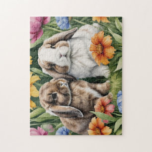 Puzzle Deux lapins de lapin de lapin de petite lop