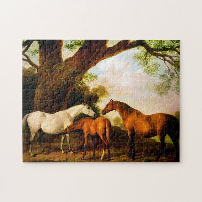 Puzzle Deux mares shafto et un poulain par George Stubbs (Horizontal)