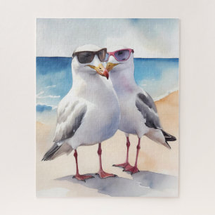 Puzzle Deux Mignons Mouettes En Amour