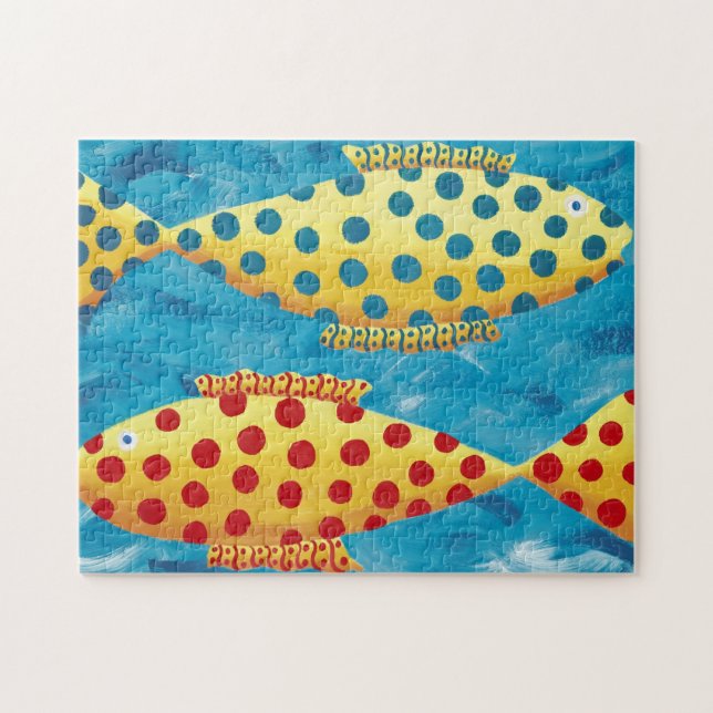 Puzzle Deux Peinture de Poisson (Horizontal)