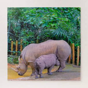 Puzzle Deux rhinocéros