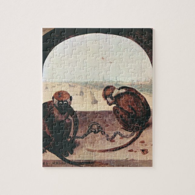 Puzzle Deux singes par Pieter Bruegel (Vertical)
