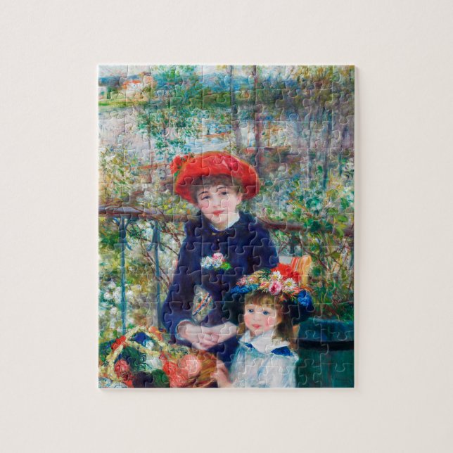Puzzle Deux Soeurs - Renoir Impressionniste Peinture 1881 (Vertical)