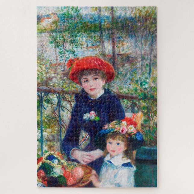 Puzzle Deux Soeurs - Renoir Impressionniste Peinture 1881 (Vertical)