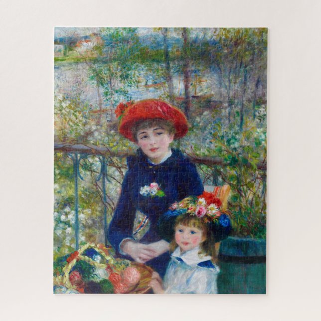 Puzzle Deux Soeurs, Sur la terrasse de Pierre-Augus Renoi (Vertical)