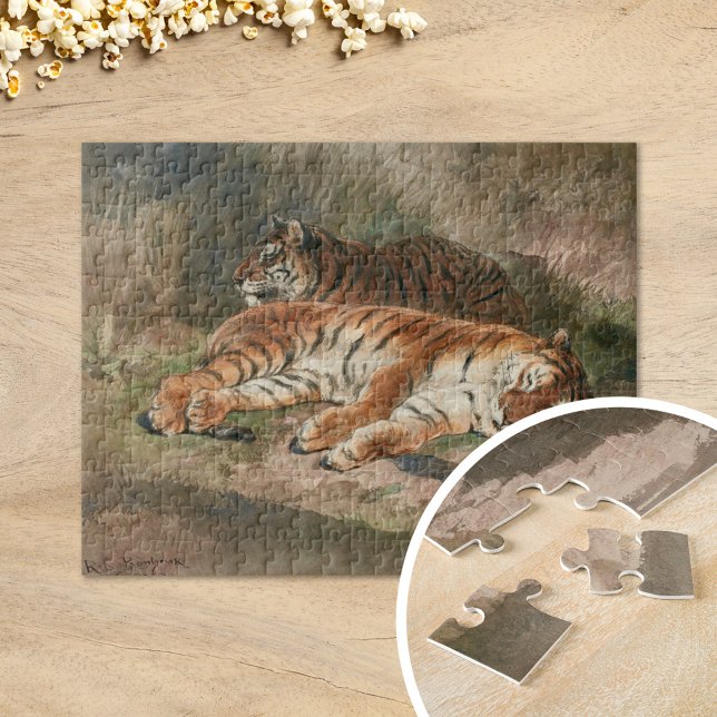 Puzzle Deux Tigres Couchés | Rosa Bonheur (Créateur téléchargé)