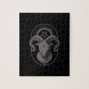 Puzzle Devil Goat Pentagram Baphomet Satan Occult Satanic