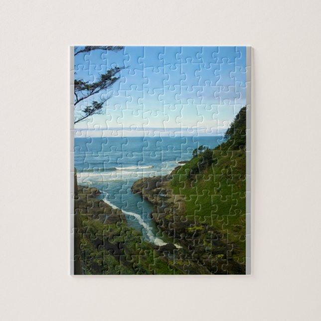 Puzzle Devil's Churn, cape Perpetua, OR (Vertical)