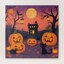 Puzzle d'Halloween lunaire