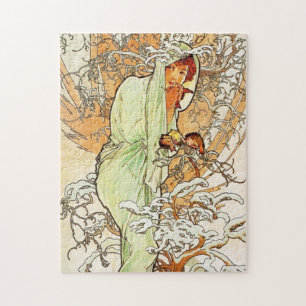 Puzzle d'hiver d'Alpohnse Mucha