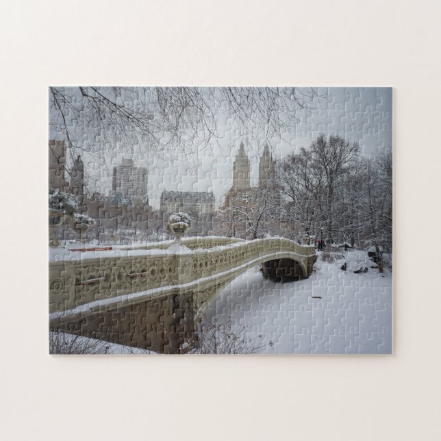 Puzzle d'hiver de Central Park - pont d'arc (Horizontal)