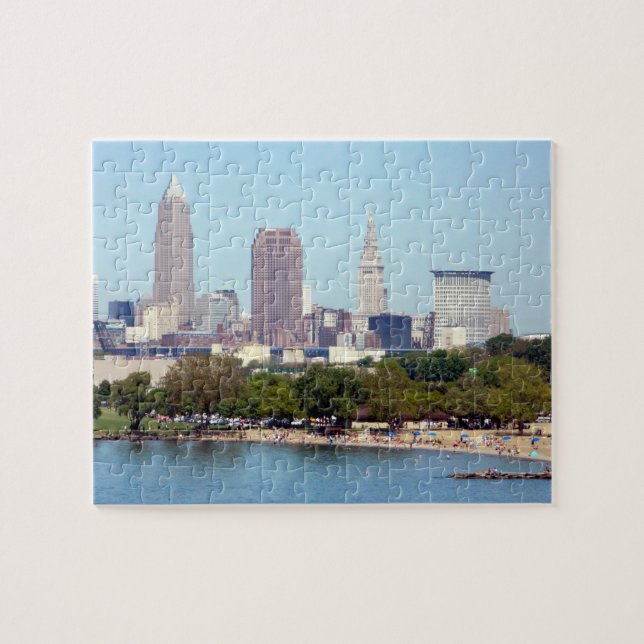 Puzzle d'horizon d'été de Cleveland, Ohio (Horizontal)