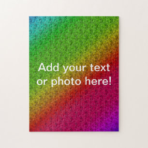 Puzzle Diag Arc-en-ciel dégradé motif floral rouge vert