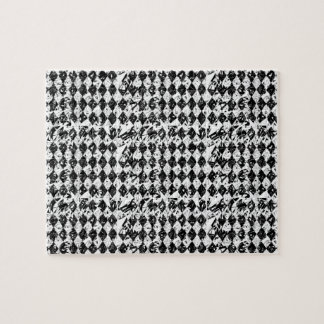 Puzzle Diamants Abstraits noirs et blancs