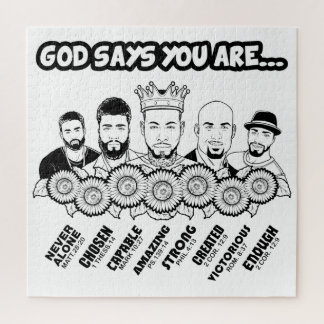 Puzzle Dieu dit que je suis le roi noir Melanin homme Bru