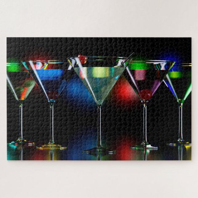 Puzzle Différents cocktails dans des verres à martini ave (Horizontal)