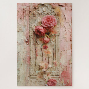 Puzzle Difficile Pink Floral Grunge Découpage Inspiré