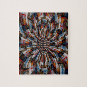 Puzzle Digital Computer Art Abstrait Moderne Difficile