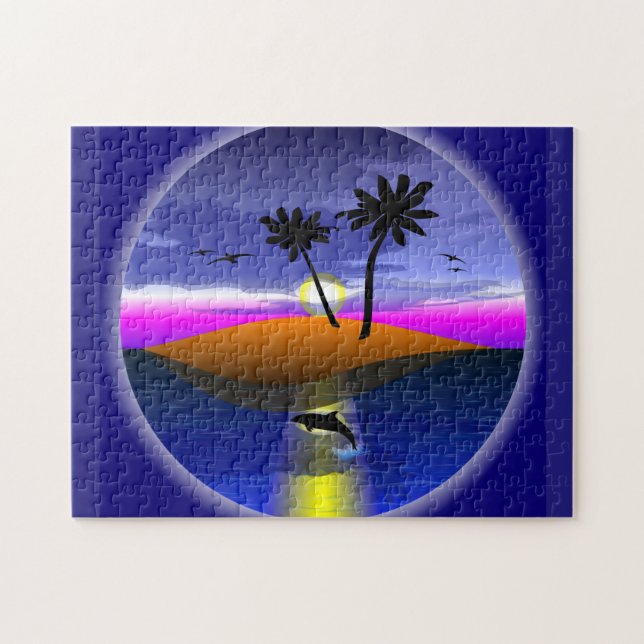 Puzzle d'île de dauphin (Horizontal)