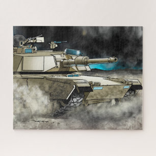 Puzzle d'images de chars M1 du journal de guerre d