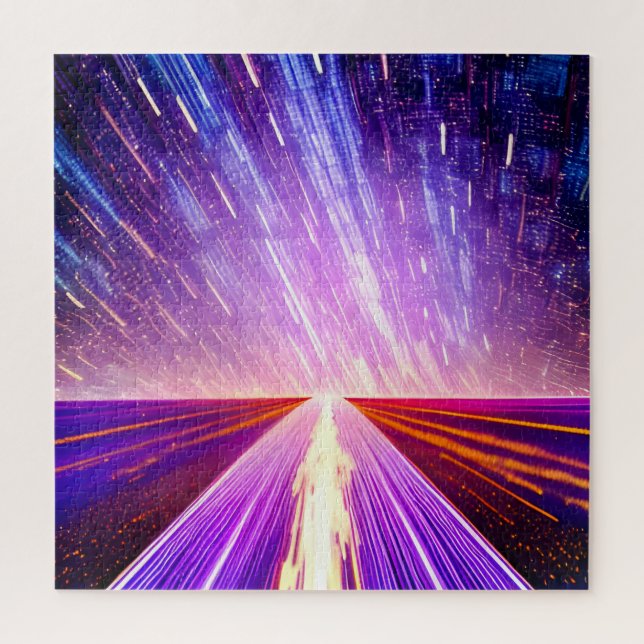 Puzzle Dimension du passé futuriste passé dans la nuit no (Vertical)