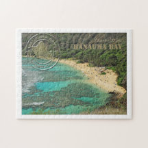 Puzzle d'impression de carte postale de baie de