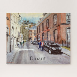 Puzzle Dinant Belgique Street Scene aquarelle