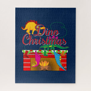 Puzzle Dino Christmas - Dinosaur Stockings