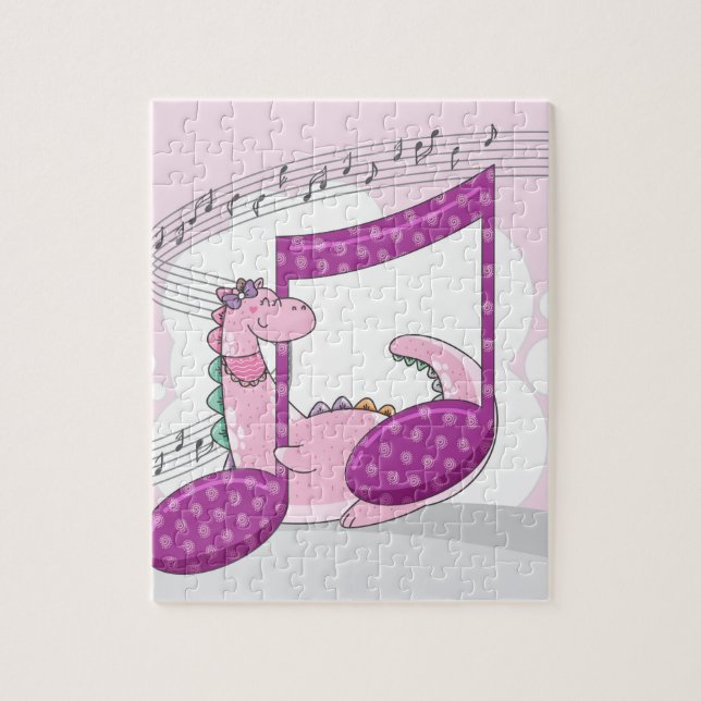 Puzzle Dino de musique cool (Vertical)