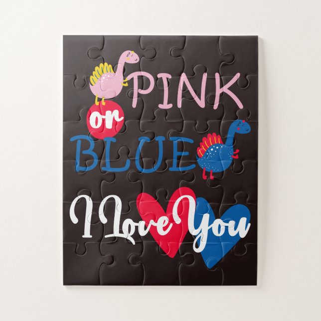 Puzzle Dinosaur gardien de la révélation de bébé genre (Vertical)