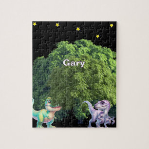 Puzzle Dinosaure avec nom personnalisé