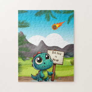 Puzzle dinosaure mignon et drôle