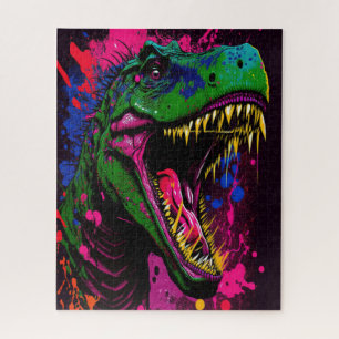 Puzzle Dinosaure T Rex rose