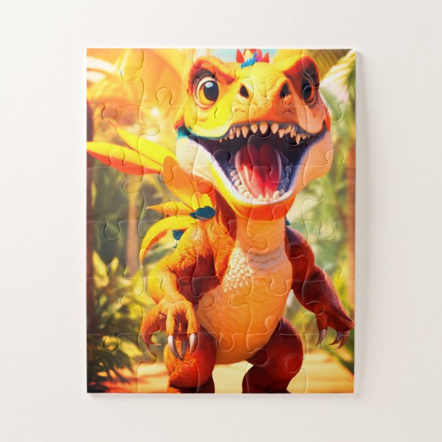 Puzzle Dinosaure Vélociraptor 30 Grandes Pièces  (Vertical)