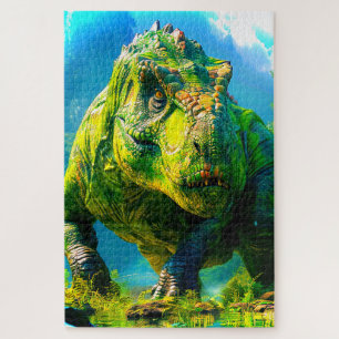 Puzzle Dinosaure Vert