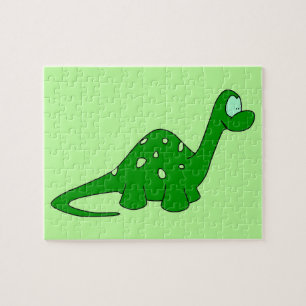 Puzzle Dinosaure vert de bande dessinée