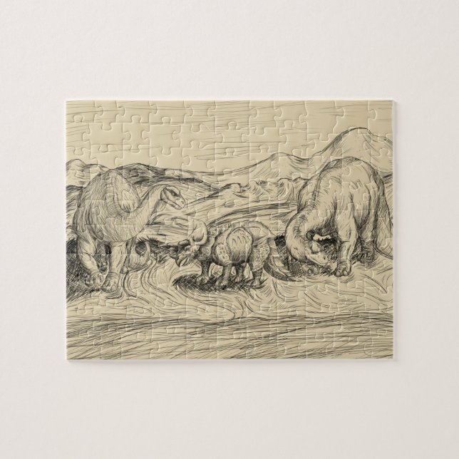 Puzzle Dinosaures classiques (Horizontal)